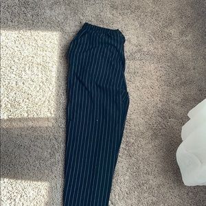 Small vertical striped trousers